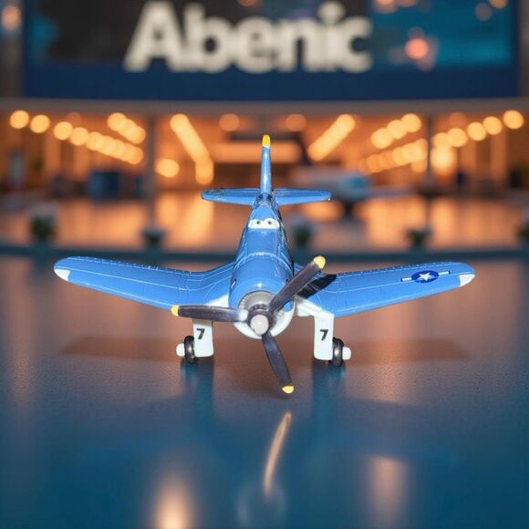 Disney Pixar Planes #7 Skipper Riley Die Cast Airplane Toy Aircraft A40 - Picture 5 of 9